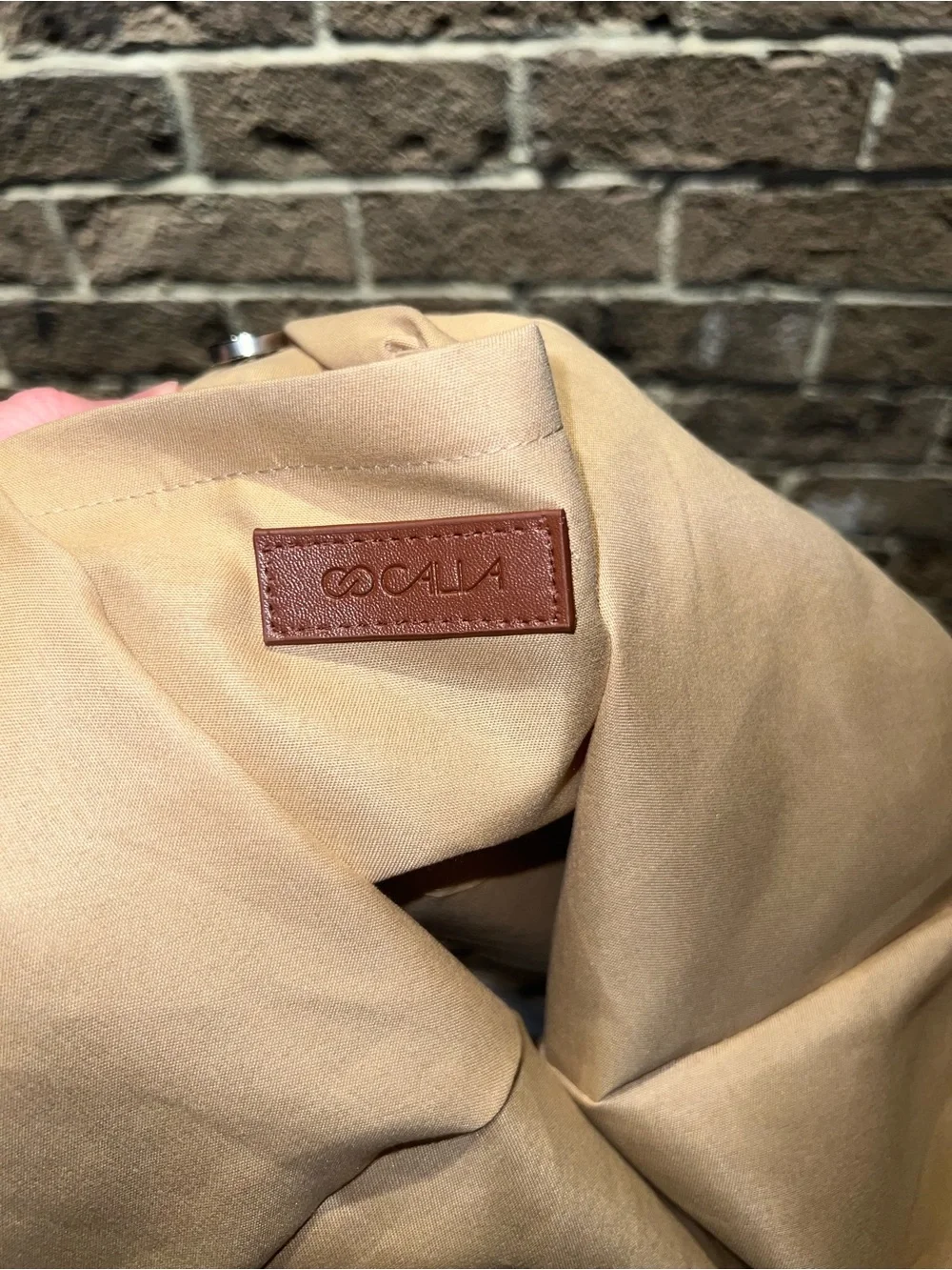 Woven Tan Straw Tote Bag with Double Handles